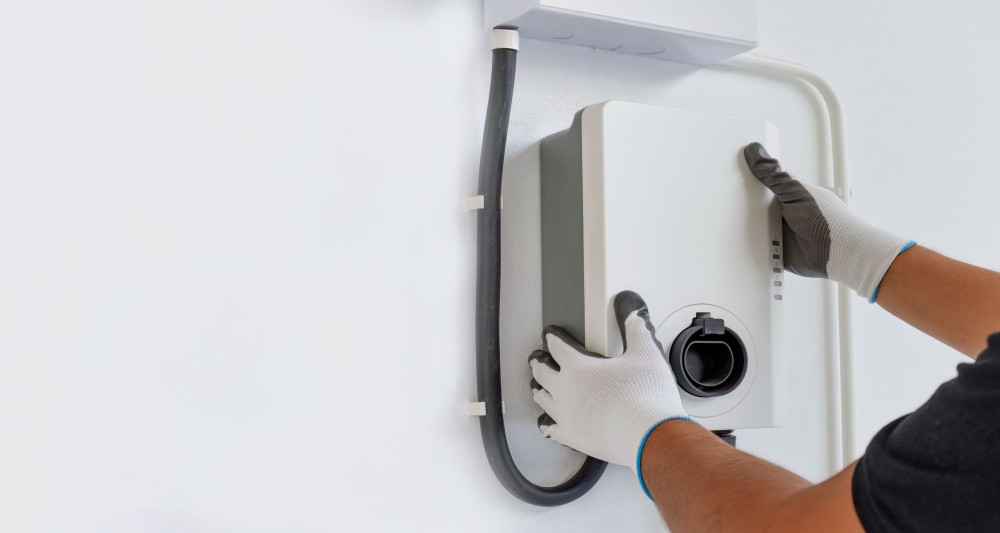 installation borne de recharge vers Saint-Hubert